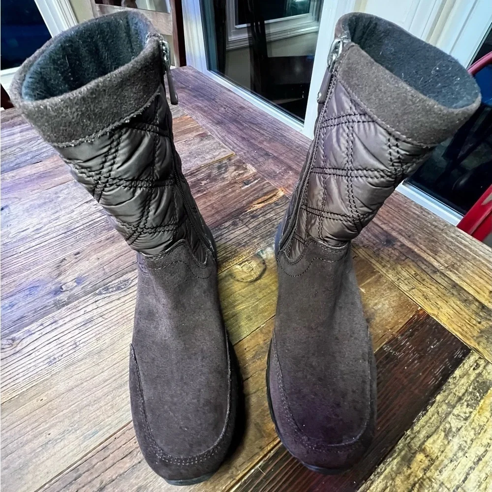 Lands End Women's Quilted Suede All weather Boots 